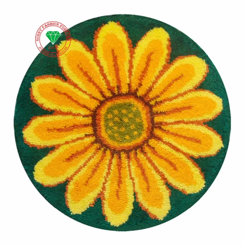 Sunflower DIY Needlework cross stitch thread embroidery Latch Hook Rug Kits Stitch threads Carpet embroidery Yarn Cushion Mat
Sunflower DIY Needlework cross stitch thread embroidery Latch Hook Rug Kits Stitch threads Carpet embroidery Yarn Cushion Mat