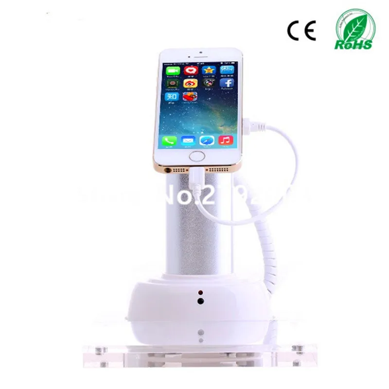10pcs/lot mobile holder with alarm sistem charging for unique cell phone price tag base | Мобильные телефоны и аксессуары