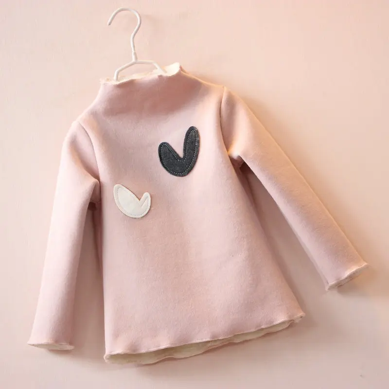 T-shirt Children Girls 2017 New Autumn Fashion Love Kids T Shirt Girls Long Sleeve Thick Plus Velvet Children Clothing
T-shirt Children Girls 2017 New Autumn Fashion Love Kids T Shirt Girls Long Sleeve Thick Plus Velvet Children Clothing