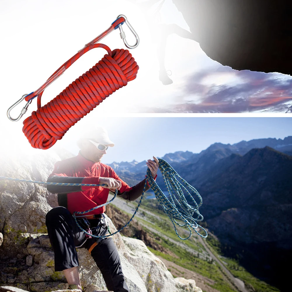 10-30m Outdoor Rock Climbing Rope Rock Climbing Equipment 10mm Diameter Emergency Paracord Rescue Safety Rope Hiking Accessory
10-30m Outdoor Rock Climbing Rope Rock Climbing Equipment 10mm Diameter Emergency Paracord Rescue Safety Rope Hiking Accessory