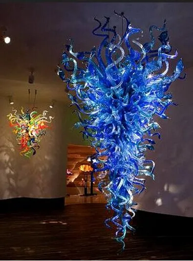 Modern Chandelier Large Blue Murano Glass Art Lamps Style 100% Handmade Blown Glass Ceiling Chandelier with LED Bulbs
Modern Chandelier Large Blue Murano Glass Art Lamps Style 100% Handmade Blown Glass Ceiling Chandelier with LED Bulbs