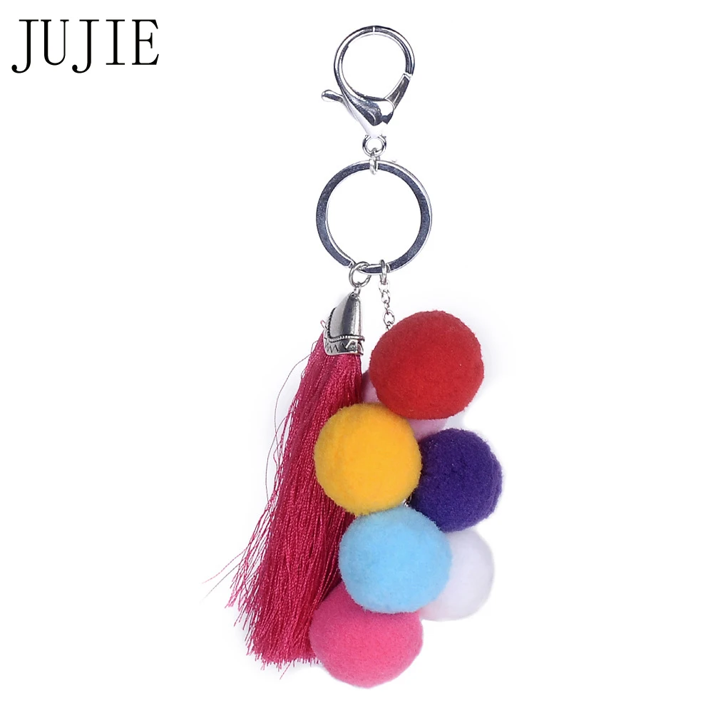 JUJIE Exquisite Tassels Color Hairball Key Chains For Women 2017 Fashion Dreamcatcher Car Keyring Boho Jewelry Handmade Gifts
JUJIE Exquisite Tassels Color Hairball Key Chains For Women 2017 Fashion Dreamcatcher Car Keyring Boho Jewelry Handmade Gifts