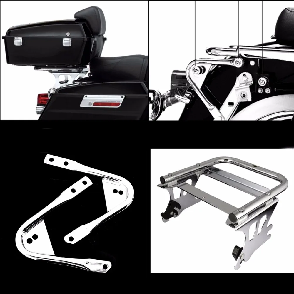 Two-up Tour Pack Luggage Rack &Docking Hardware Kit For Harley Touring Electra Glide Road King 1997-2008
Two-up Tour Pack Luggage Rack &Docking Hardware Kit For Harley Touring Electra Glide Road King 1997-2008