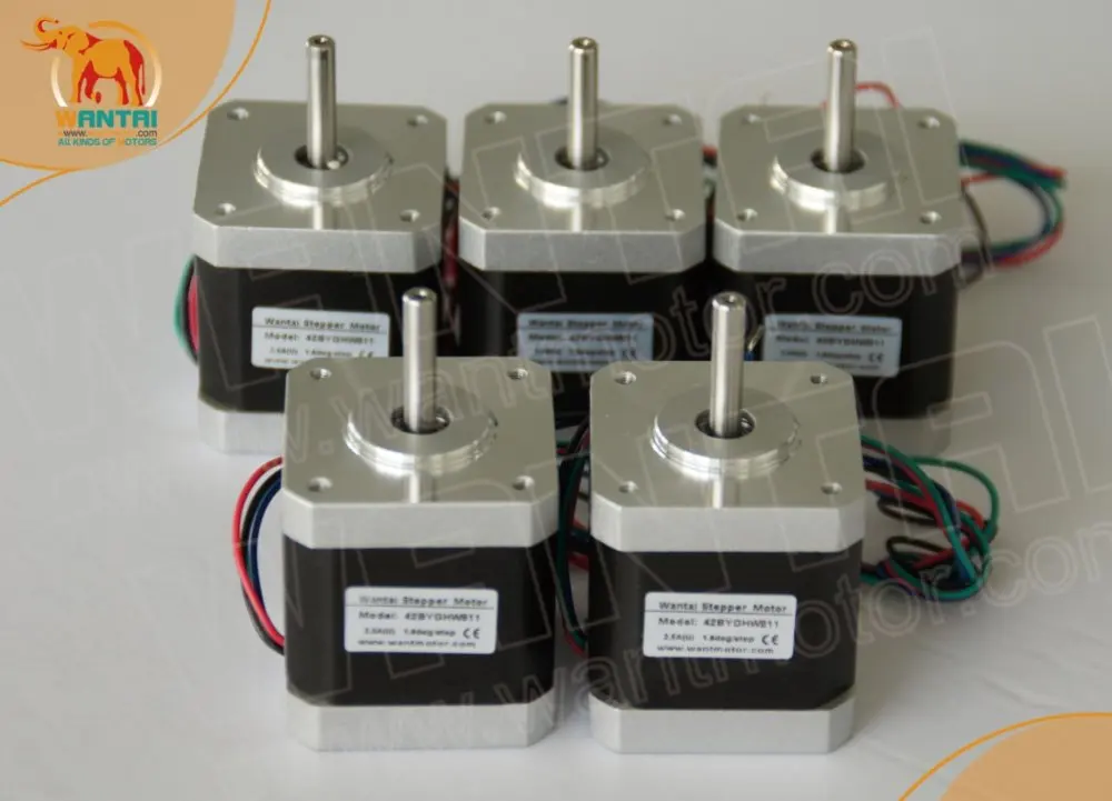 Best Seller! Wantai 5 PCS, 2 phase, 4-Leads Nema 17 Stepper Motor 4000g.cm,1.7A CNC Robot 3D Reprap Printer(CE,ROSH)42BYGHW609
Best Seller! Wantai 5 PCS, 2 phase, 4-Leads Nema 17 Stepper Motor 4000g.cm,1.7A CNC Robot 3D Reprap Printer(CE,ROSH)42BYGHW609