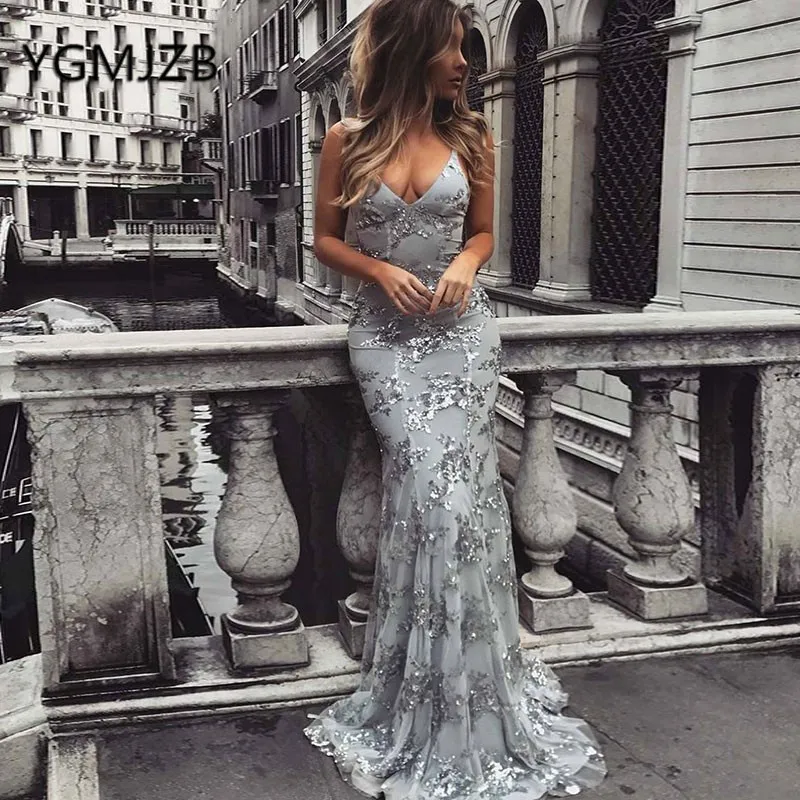 Sparkly Sequin Evening Dresses 2020 Mermaid V-Neck Spaghetti Straps Backless Long Women Formal Prom Party Gowns Abendkleider
Sparkly Sequin Evening Dresses 2020 Mermaid V-Neck Spaghetti Straps Backless Long Women Formal Prom Party Gowns Abendkleider