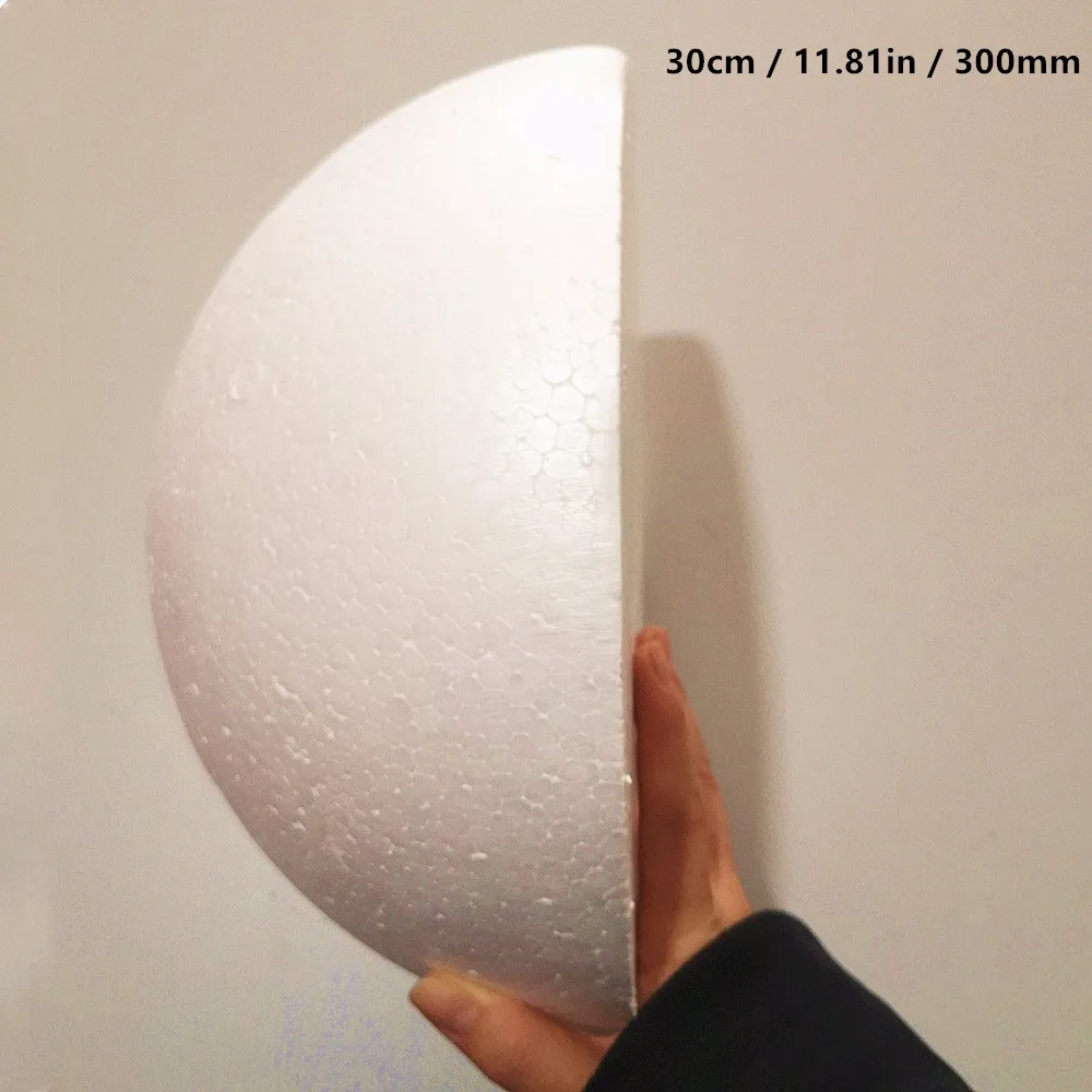 30cm/11.81in/300mm Half Round Solid Polystyrene Styrofoam Foam Balls For DIY Christmas Kids Craft Painted Ball 11.81in/300mm
30cm/11.81in/300mm Half Round Solid Polystyrene Styrofoam Foam Balls For DIY Christmas Kids Craft Painted Ball 11.81in/300mm
