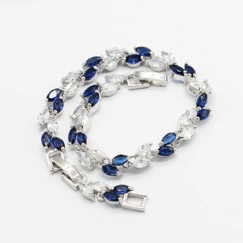 925 Silver Jewelry Sets For Women Wedding Party Blue Sapphire Earrings Bracelet Rings Necklace Pendant Gift Box
925 Silver Jewelry Sets For Women Wedding Party Blue Sapphire Earrings Bracelet Rings Necklace Pendant Gift Box