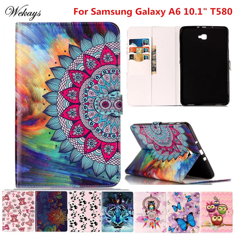 Wekays для Galaxy Tab A6 10 1 "мультяшный кожаный чехол Samsung A 2016 T585 T580 T580N планшета детский |
