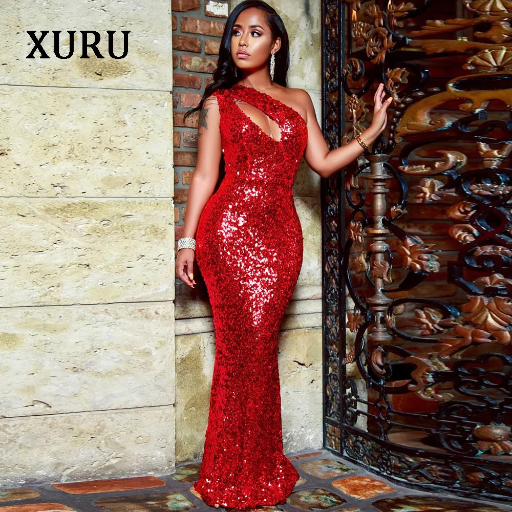 XURU new red sequins mermaid dress elegant sexy sleeveless dress bohemian style flannel sequin dress
XURU new red sequins mermaid dress elegant sexy sleeveless dress bohemian style flannel sequin dress