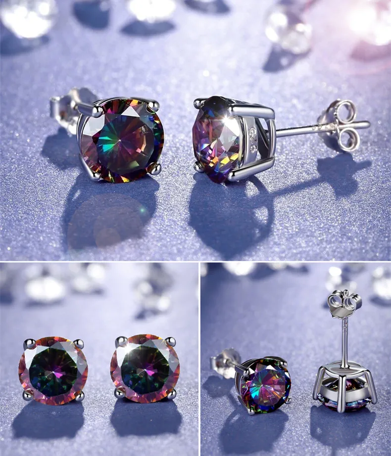 Female Small Rainbow Stone Earrings Crystal Silver Color Wedding Double Earrings Colorful Round Sqaure Stud Earrings For Women
Female Small Rainbow Stone Earrings Crystal Silver Color Wedding Double Earrings Colorful Round Sqaure Stud Earrings For Women