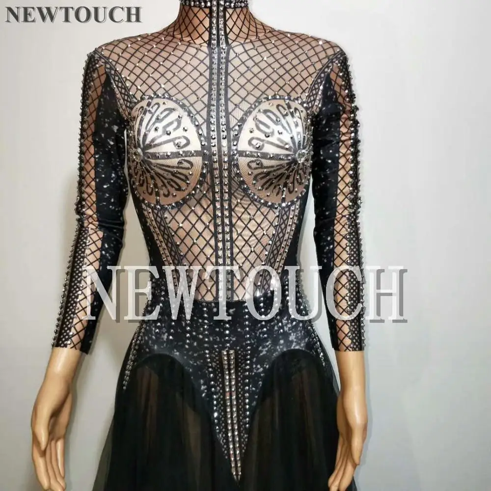 Sparkly Rhinestones Lace Dress Sexy Nightclub Full Stones Long Big Tail Dress Costume Prom Birthday Celebrate Sexy Dresses New
Sparkly Rhinestones Lace Dress Sexy Nightclub Full Stones Long Big Tail Dress Costume Prom Birthday Celebrate Sexy Dresses New