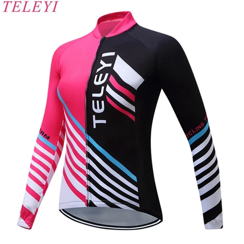 TELEYI Pink Women Cycling clothing Tops Team Bike Long jersey Spring Summer Female MTB Ropa Ciclismo Maillot Long Sleeve Shirts
TELEYI Pink Women Cycling clothing Tops Team Bike Long jersey Spring Summer Female MTB Ropa Ciclismo Maillot Long Sleeve Shirts