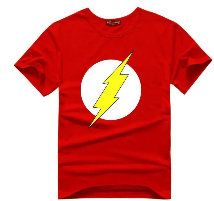 Футболка с надписью Big Bang Theory принтом Flash для женщин и мужчин Повседневная