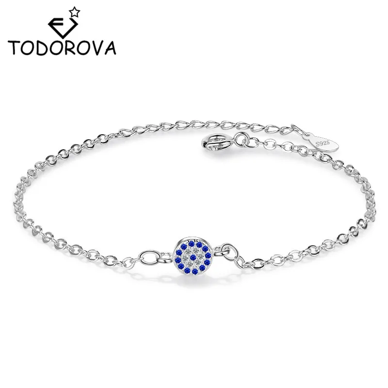 Todorova Round Turkish Blue Evil Eye Cubic Zirconia Bracelet Bangles Micro Pave Blue Clear Crystal Charms Bracelets for Women
Todorova Round Turkish Blue Evil Eye Cubic Zirconia Bracelet Bangles Micro Pave Blue Clear Crystal Charms Bracelets for Women