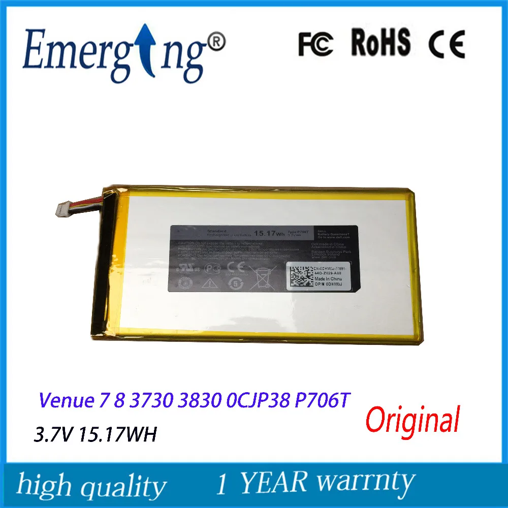 3 7 В 15 17 Вт/ч новый планшетный Аккумулятор для Dell Venue 8 3730 3830 0CJP38 P706T|tablet battery|battery for