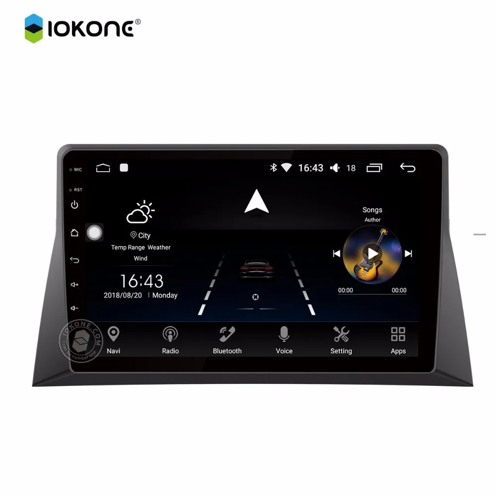 IOKONE автомобильный android 8 0 DVD мультимедийный плеер core стерео 2 din gps Авто Радио экран