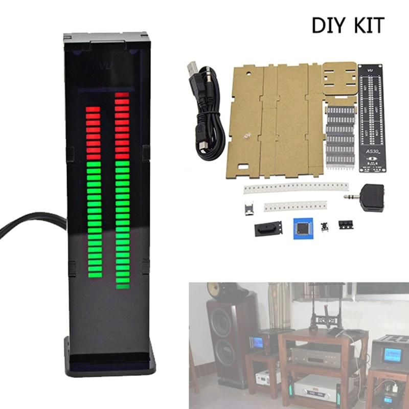 DIY AS30 30 сегментный стереофонический анализатор спектра музыки светодиодный
