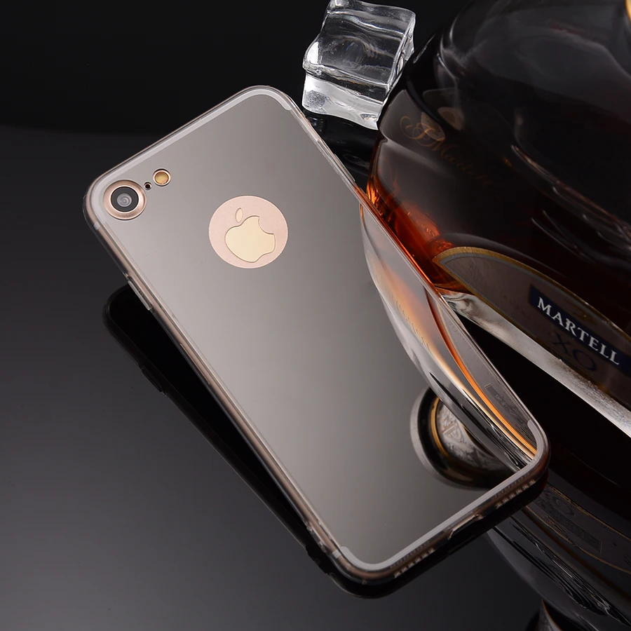 Чехлы для Apple iPhone 7 6 S Plus зеркальный Чехол Мягкий ТПУ задний SE 5 5S чехлы Телефон
