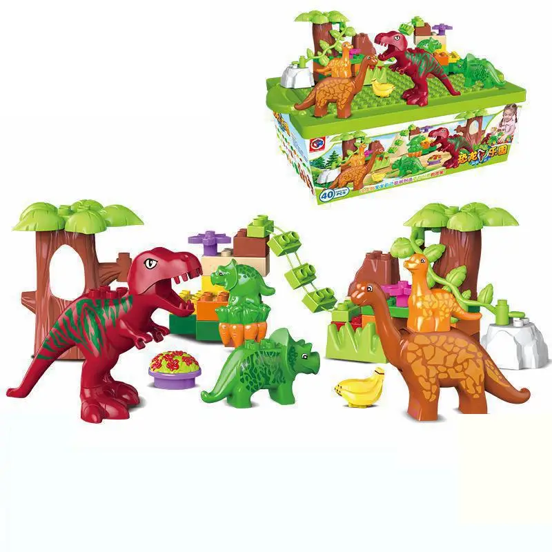 40pcs/set Dino Valley Building Blocks Large particles Dinosaur Paradise Animal Model toys Compatible Duploe
40pcs/set Dino Valley Building Blocks Large particles Dinosaur Paradise Animal Model toys Compatible Duploe