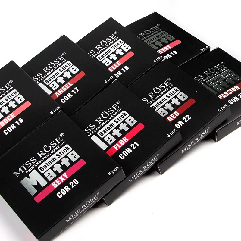 8PCS/LOT Miss Rose Natural Lipstick Waterproof Makeup Lips Matte Lip Stick Cosmetics Sexy Red Lip Tint Nude Lipstick Matte Batom
8PCS/LOT Miss Rose Natural Lipstick Waterproof Makeup Lips Matte Lip Stick Cosmetics Sexy Red Lip Tint Nude Lipstick Matte Batom
