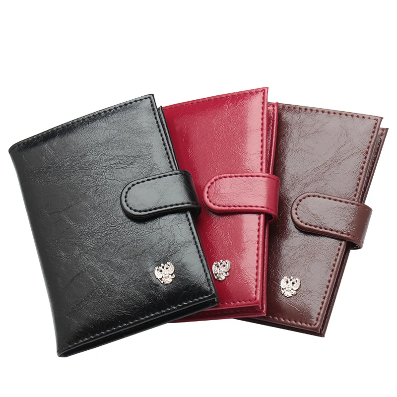 Oil Wax Style Russian Metal double-headed eagle Buckle novel Passport Holder Built in RFID Blocking Protect personal information
Oil Wax Style Russian Metal double-headed eagle Buckle novel Passport Holder Built in RFID Blocking Protect personal information