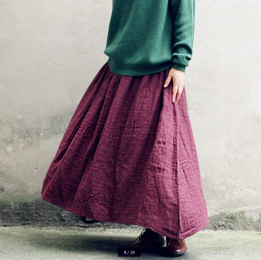 Street Women' Skirts Vestidos Summer Autumn 2022 Cotton Linen Vintage Loose Skirts Solid Color Skirt Brown Red
Street Women' Skirts Vestidos Summer Autumn 2022 Cotton Linen Vintage Loose Skirts Solid Color Skirt Brown Red