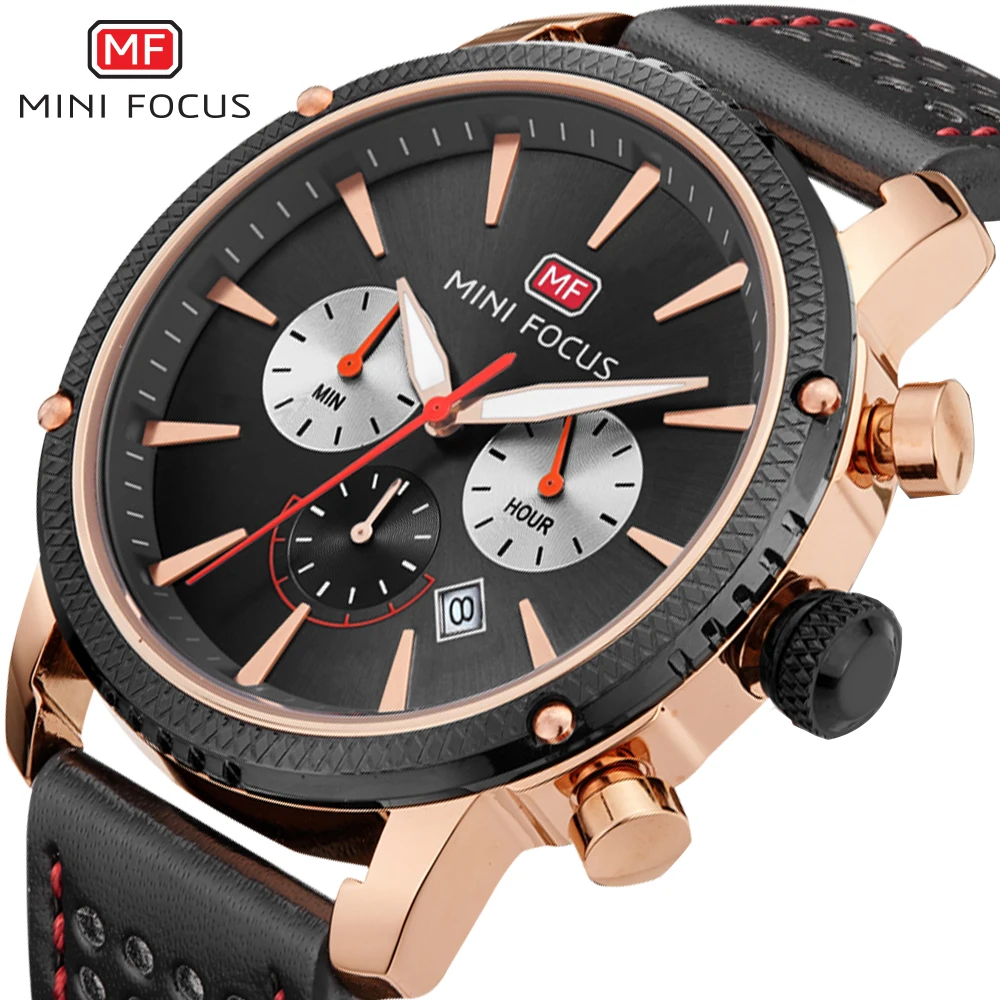 MINI FOCUS Fashion Men's Watch Quartz Watchs Waterproof Calendar Multifunction Business Casual Sport Leather Strap Wrist Watch
MINI FOCUS Fashion Men's Watch Quartz Watchs Waterproof Calendar Multifunction Business Casual Sport Leather Strap Wrist Watch