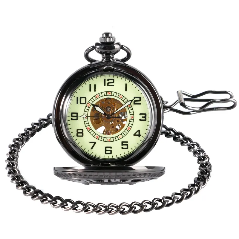 Luxury Hollow Arabic Numerals Stainless Steel Noctilucent Pocket Watch Mechanical Hand Wind Fob Time Gift
Luxury Hollow Arabic Numerals Stainless Steel Noctilucent Pocket Watch Mechanical Hand Wind Fob Time Gift