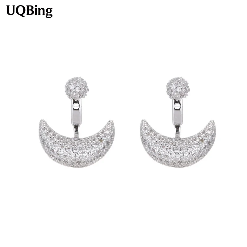 925 Sterling Silver Rhinestone Moon Stud Earrings Jewelry Pendientes Brincos Fashion Jewelry Drop Shipping
925 Sterling Silver Rhinestone Moon Stud Earrings Jewelry Pendientes Brincos Fashion Jewelry Drop Shipping