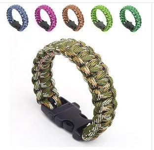 Открытый отдых туризм выживание комплекты Paracord шнур браслеты аварийного передач
