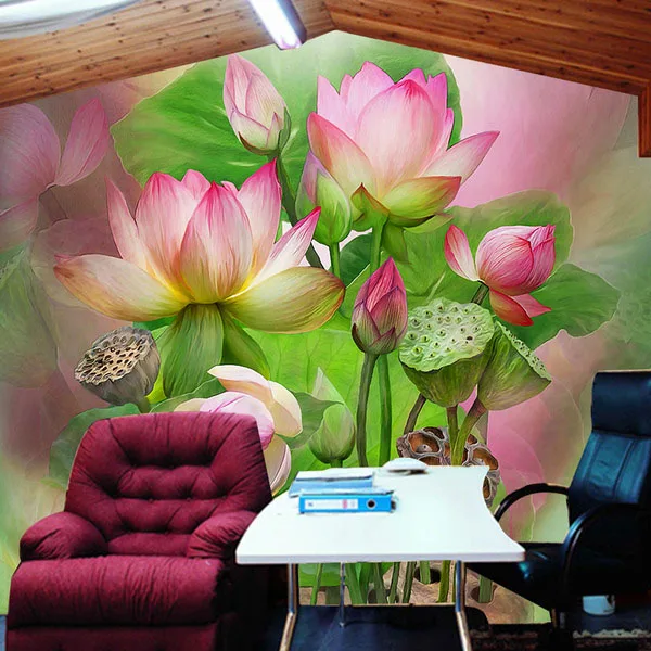 3D photo wallpaper 3D lotus sofa background TV wall bedroom living room lobby warm oil painting flowers mural wallpaper
3D photo wallpaper 3D lotus sofa background TV wall bedroom living room lobby warm oil painting flowers mural wallpaper