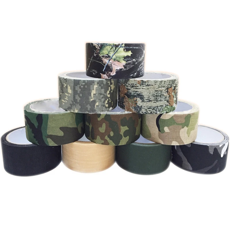

10Meters Duct Outdoor Woodland Camping Camouflage Tape WRAP Hunting Adhesive Stealth Camo Tape Bandage 0.05m x 10m/2inchx390inch