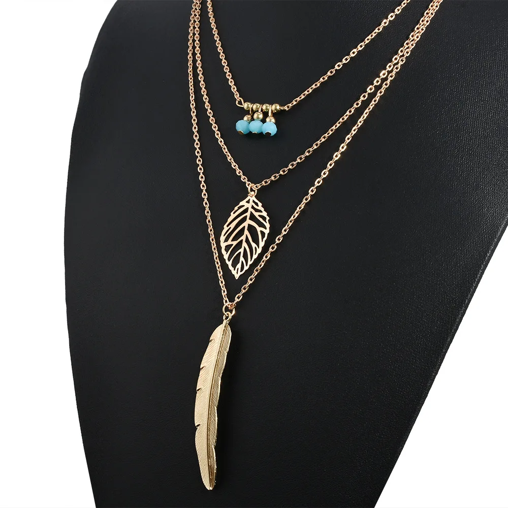 Ladies'Necklace простой металлический лист многослойный ручной работы рисовые бусы из бисера перо подвесное ожерелье
Ladies'Necklace простой металлический лист многослойный ручной работы рисовые бусы из бисера перо подвесное ожерелье