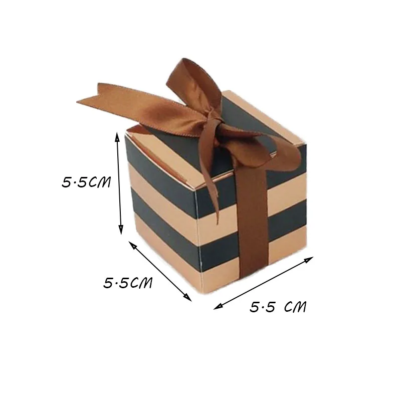 50pcs Striped Wedding Party Favor Box Cardboard Pink Purple Gift boxes Baby Shower Birthday Candy Packaging Promotion | Дом и сад