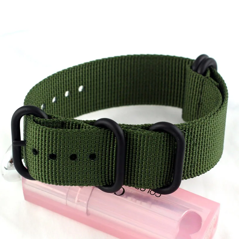 NATO ZULU Watch Band Black Army Green Nylon Strap 22mm Polished Ring Buckle Canvas Replacement Handmade Watchbands
NATO ZULU Watch Band Black Army Green Nylon Strap 22mm Polished Ring Buckle Canvas Replacement Handmade Watchbands