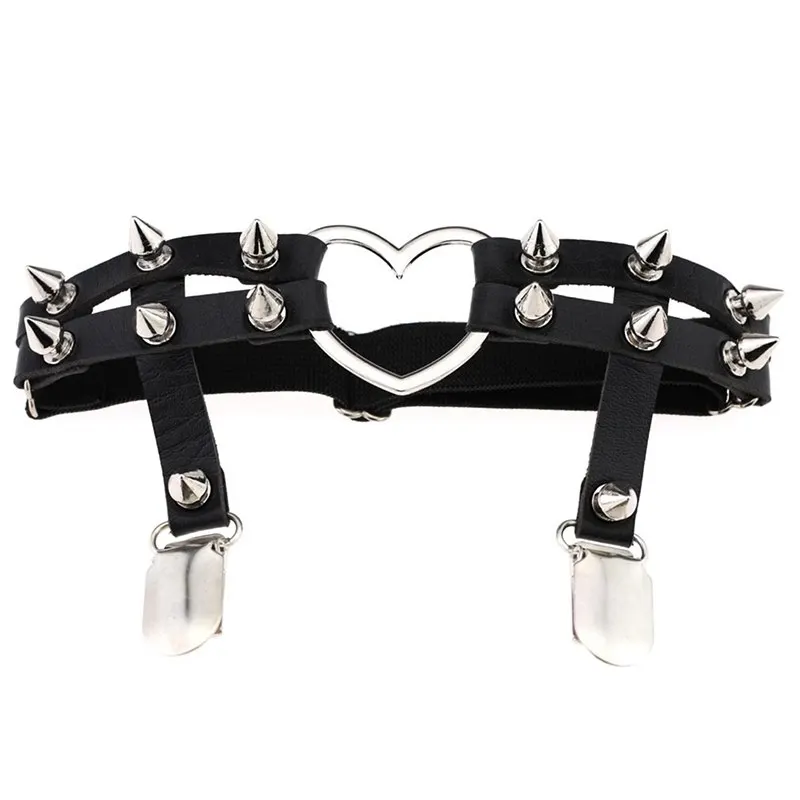 Women Rock Pub Garter Belt Rivets Harness Leg Ring Heart Garters Adjustable Suspender Belt Punk Strumpfband Gothic Suspenders
Women Rock Pub Garter Belt Rivets Harness Leg Ring Heart Garters Adjustable Suspender Belt Punk Strumpfband Gothic Suspenders