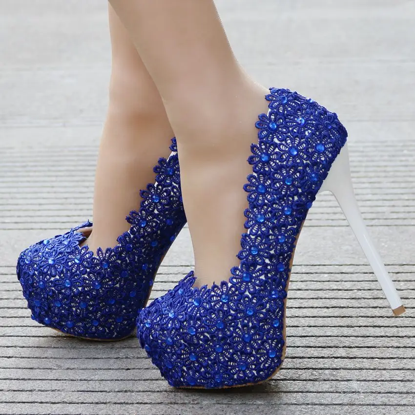2019 new blue lace wedding shoes dinner shoes stiletto platform lace shoes large size shoes
2019 new blue lace wedding shoes dinner shoes stiletto platform lace shoes large size shoes