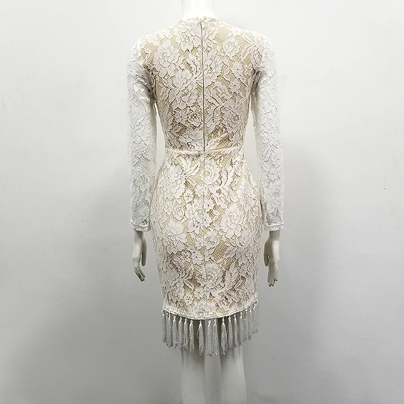 Long Sleeve Lace Bandage Dress Elegant Women Fashion Night Club Celebrity Party Autumn Winter White Mini Dresses Sexy
Long Sleeve Lace Bandage Dress Elegant Women Fashion Night Club Celebrity Party Autumn Winter White Mini Dresses Sexy