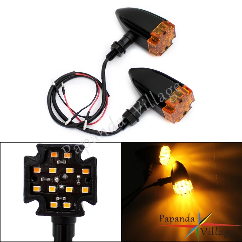 Universal Black Motorcycle 10mm Bolt Vintage Turn Signal Lights Flasher Blinkers Lamp Amber Lens for Harley Custom Softail Dyna
Universal Black Motorcycle 10mm Bolt Vintage Turn Signal Lights Flasher Blinkers Lamp Amber Lens for Harley Custom Softail Dyna