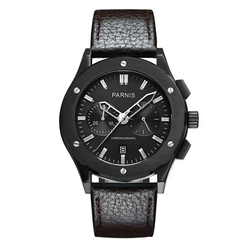 Parnis Pilot V Seriers Luminous Mens Leather Watchband Military Sport Chronograph Quartz Watch Wristwatch
Parnis Pilot V Seriers Luminous Mens Leather Watchband Military Sport Chronograph Quartz Watch Wristwatch