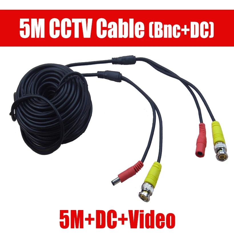 IMIEYE 1 шт. 5 м кабель видеонаблюдения 16FT BNC видео DC разъем удлинить кабели линии