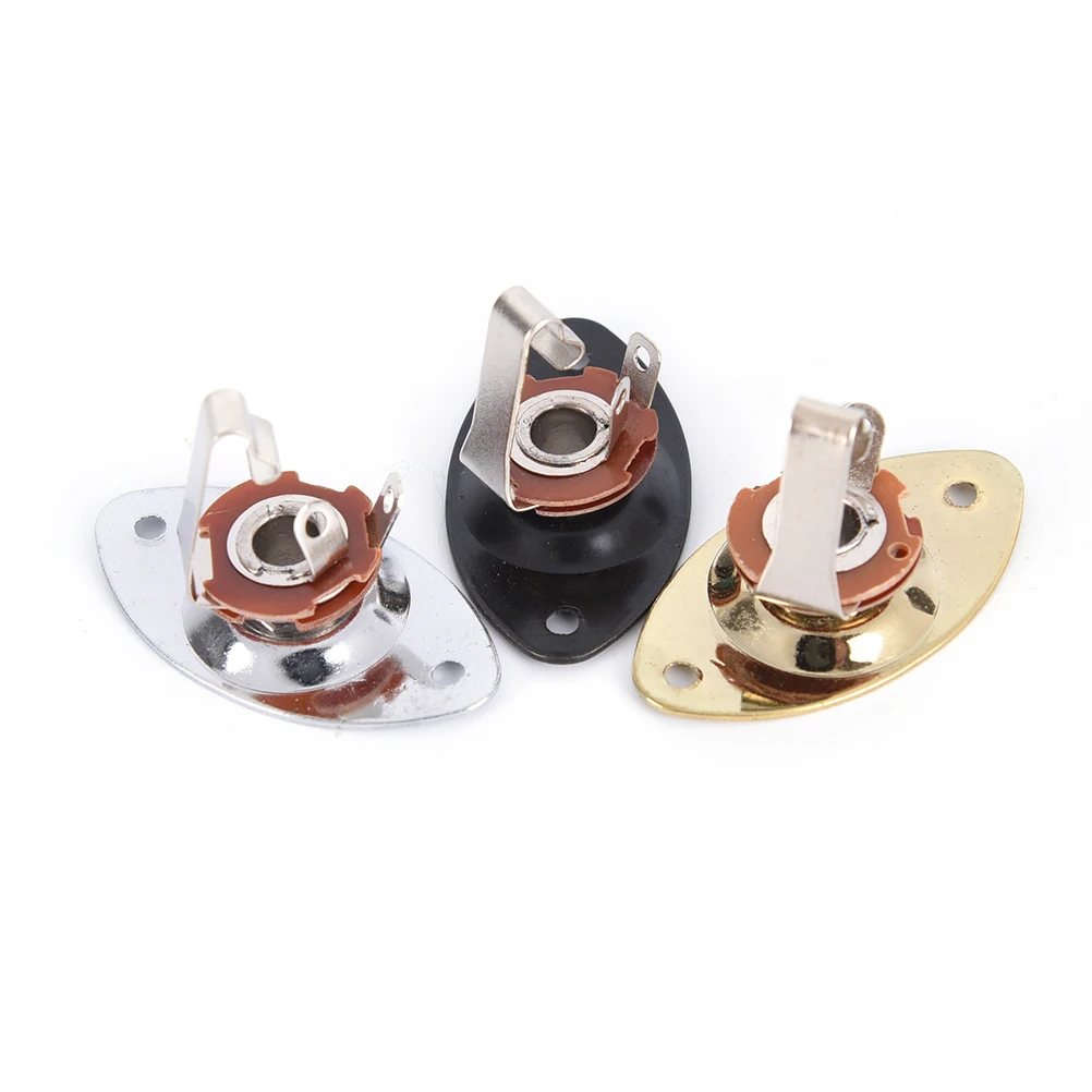 Chrome Oval Output Plate Jack Jackplate Socket With Jack For Electric LP Guitar Gold,Black,Silver Colors
Chrome Oval Output Plate Jack Jackplate Socket With Jack For Electric LP Guitar Gold,Black,Silver Colors