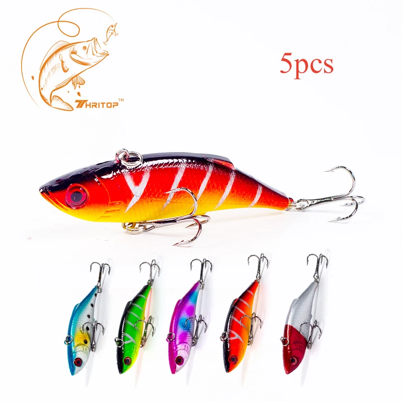 Thritop 5pcs 2018 New Fishing Lure Hard Bait 7.55cm 9.5g High Quality 5 Colors for Option TP024 VIB Bait Fishing Tools
Thritop 5pcs 2018 New Fishing Lure Hard Bait 7.55cm 9.5g High Quality 5 Colors for Option TP024 VIB Bait Fishing Tools