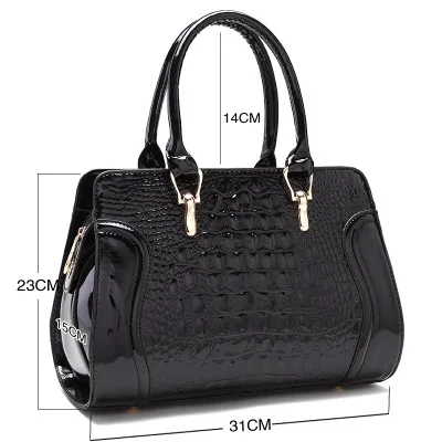 New Fashion Alligator Women Handbags European Design Patent Leather Ladies Shoulder Bags Female Girl Brand Luxury Crossbody Bag
New Fashion Alligator Women Handbags European Design Patent Leather Ladies Shoulder Bags Female Girl Brand Luxury Crossbody Bag