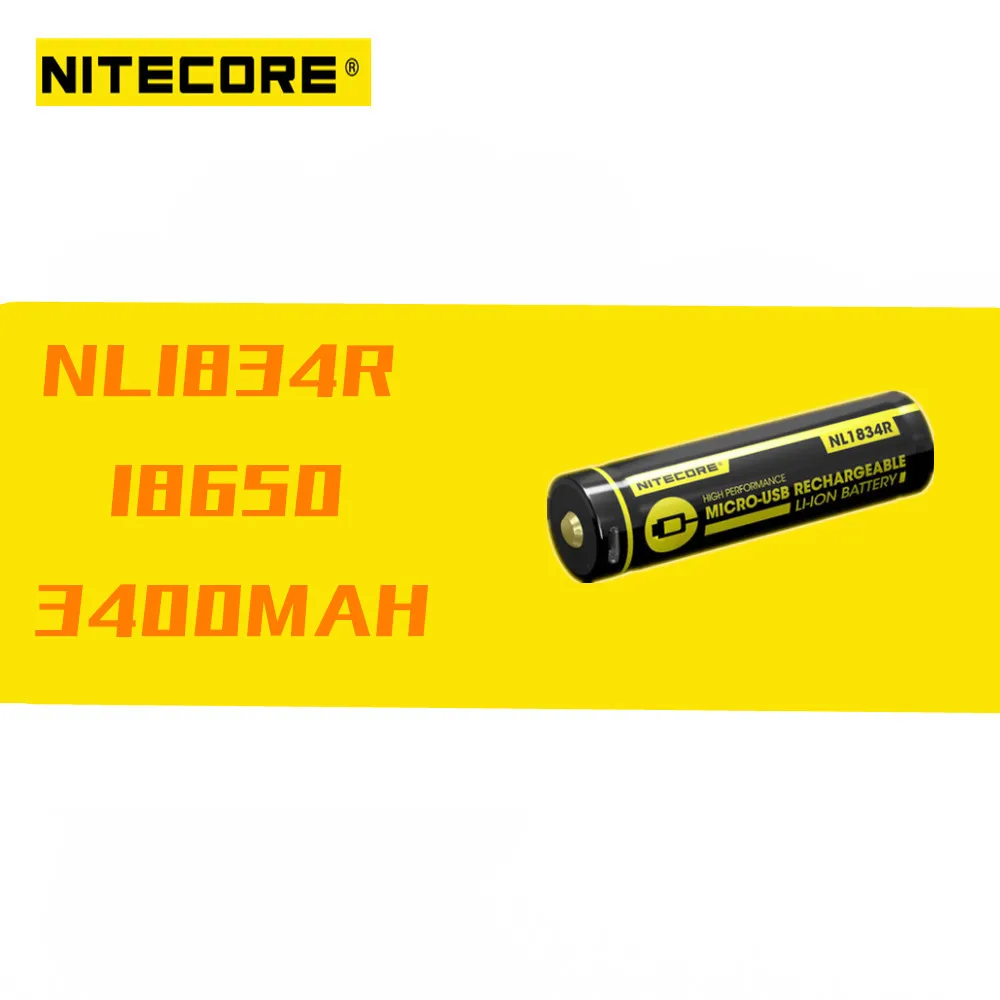 Аккумулятор Nitecore NL1834R 3400 мАч 3 6 В 12 24 Вт/ч литий-ионный аккумулятор Micro-USB 1 шт. |