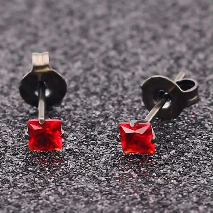 FairLadyHood Black Color Square Stud Earrings Women Men Cubic Zirconia Stainless Steel Jewelry Pink Stud Earrings For Female
FairLadyHood Black Color Square Stud Earrings Women Men Cubic Zirconia Stainless Steel Jewelry Pink Stud Earrings For Female