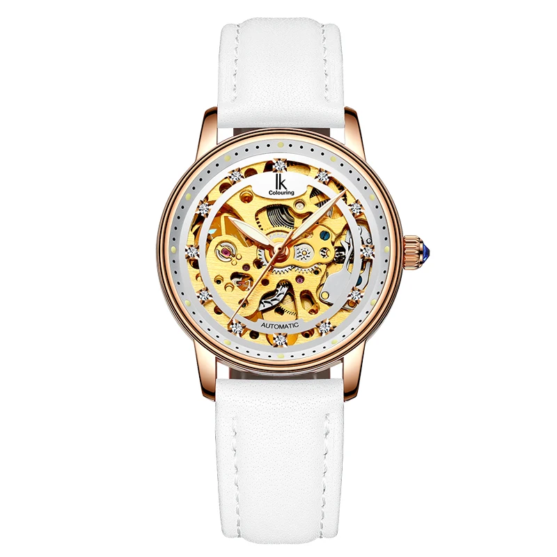 IK Full Steel Automatic Fashion Top Brand OL Ladies Watch Hollow Transparent Dial Genuine Leather Watch Women Orologio femminile
IK Full Steel Automatic Fashion Top Brand OL Ladies Watch Hollow Transparent Dial Genuine Leather Watch Women Orologio femminile