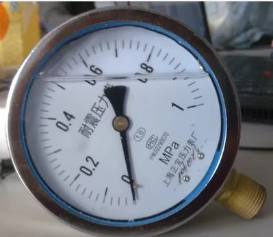 YN100 4" M20*1.5 or 1/2"BSP thread 100mm Stainless steel shell Shock- proof oil - filled pressure gauge ,lower mount manometer
YN100 4" M20*1.5 or 1/2"BSP thread 100mm Stainless steel shell Shock- proof oil - filled pressure gauge ,lower mount manometer