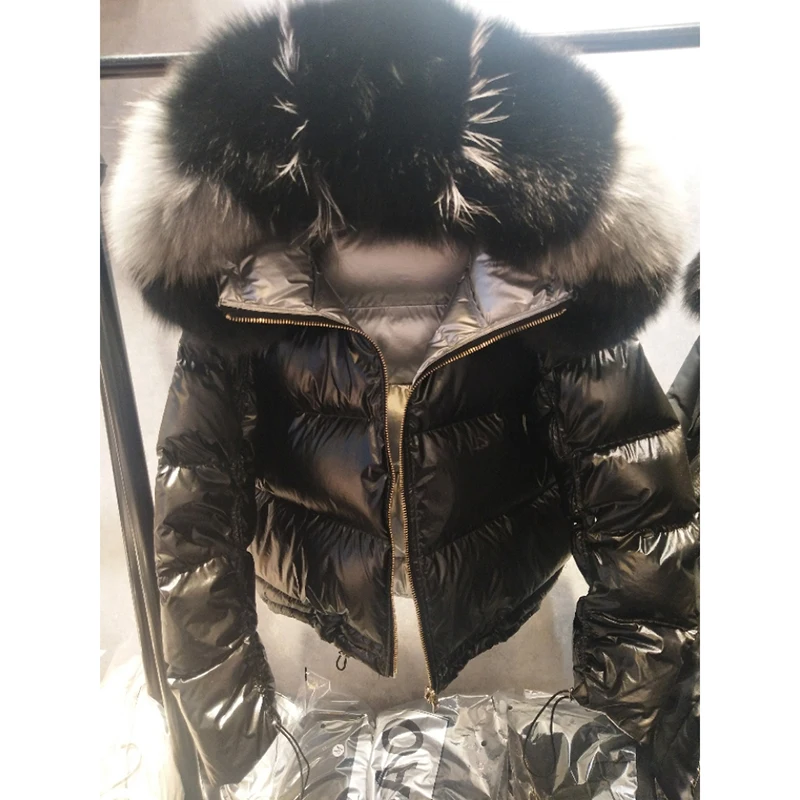 2019 Winter Jacket Women Real Fur Collar Silver Golden Duck Down Coat Double Sided Hooded Parkas Waterproof Zipper Outerwear
2019 Winter Jacket Women Real Fur Collar Silver Golden Duck Down Coat Double Sided Hooded Parkas Waterproof Zipper Outerwear