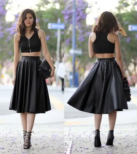 Customize Summer Women Plus Size XXS-8XL Long Black Faux Leather Flared Pleated Skirt Casual Woman High Waist Midi Skirts Saias
Customize Summer Women Plus Size XXS-8XL Long Black Faux Leather Flared Pleated Skirt Casual Woman High Waist Midi Skirts Saias